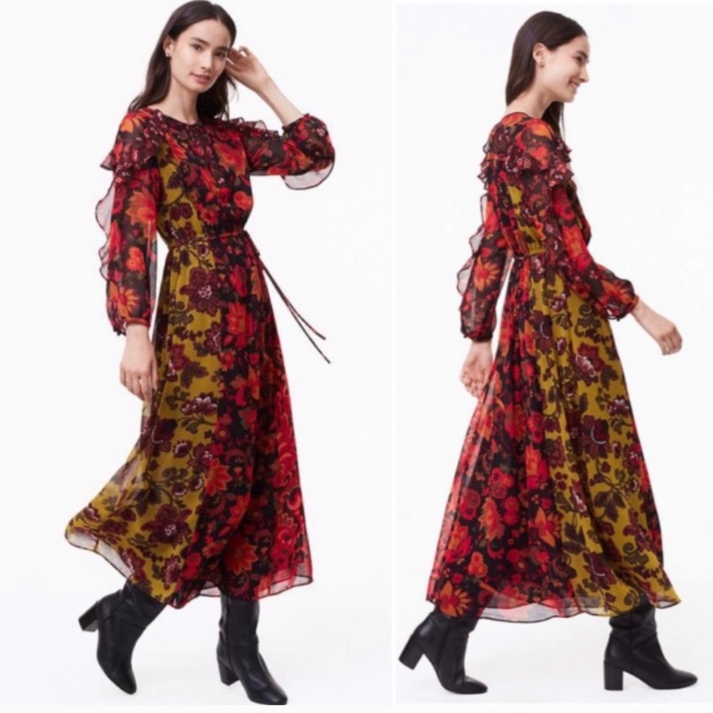 LOFT Woodland Maxi Dress